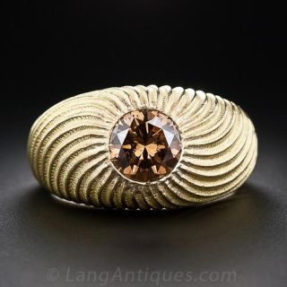 Tiffany & Co. 2.29 Carat Natural Color Diamond Gent's Ring by Schlumberger 