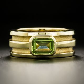 Tiffany and Co. Atlas Peridot Band Ring - 2