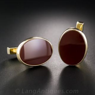 Tiffany and Co. Carnelian/Sard Cufflinks