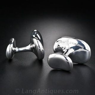 Tiffany & Co. Elsa Peretti Silver Bean Cufflinks