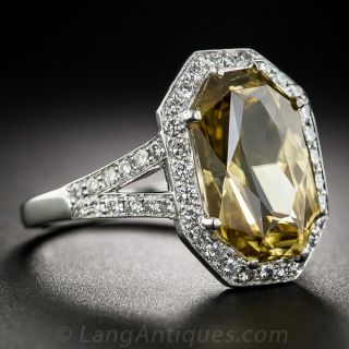 Tiffany & Co. Golden Zircon and Diamond Ring
