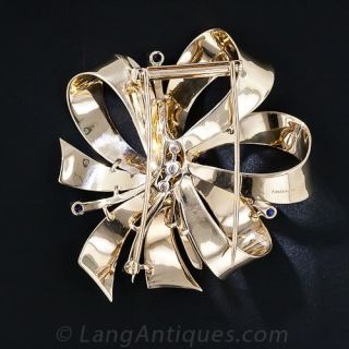 Tiffany & Co. Large Sapphire Bow Brooch