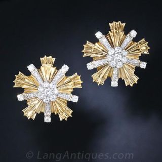 Tiffany & Co. Mid-Century Starburst Earrings