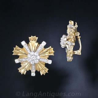 Tiffany & Co. Mid-Century Starburst Earrings