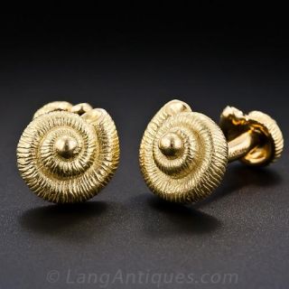 Tiffany & Co. Nautilus Shell Cufflinks