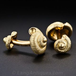 Tiffany & Co. Nautilus Shell Cufflinks