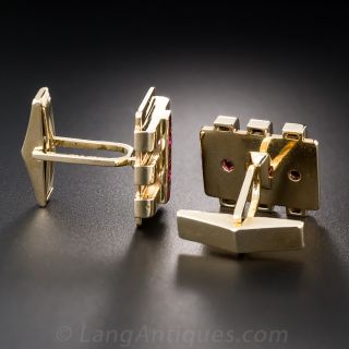 Tiffany and Co. Ruby Cufflinks