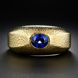 Tiffany & Co. Schlumberger Sapphire Gent's Ring