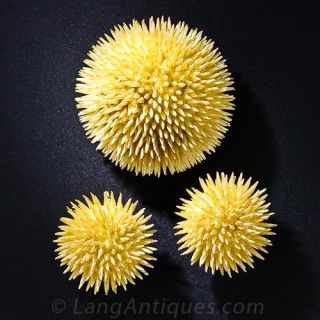 Tiffany & Co. Sea Urchin Brooch and Earrings - 1