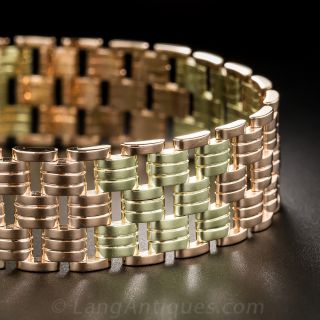 Tiffany and Co. Two-Tone Gold Retro Bracelet - 1