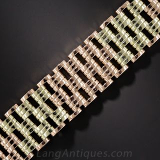 Tiffany and Co. Two-Tone Gold Retro Bracelet
