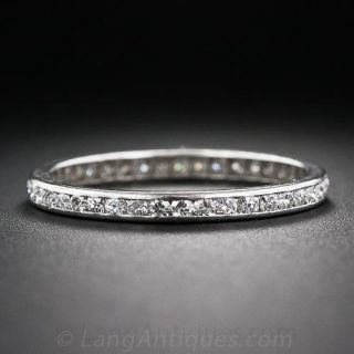Tiffany & Co. Vintage Platinum and Diamond Eternity Band - Size 9 1/4