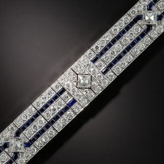 Tiffany Art Deco Sapphire and Diamond Bracelet - 1