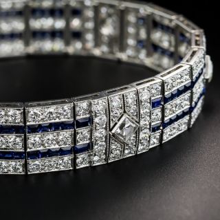Tiffany Art Deco Sapphire and Diamond Bracelet