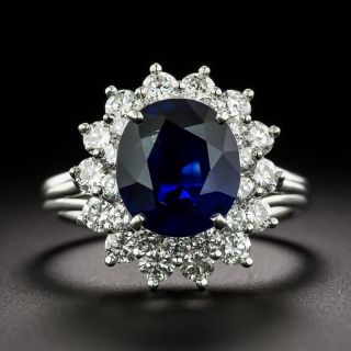 Tiffany & Co. 2.90 Carat No-Heat Sapphire and Diamond Ring - 3