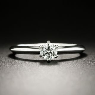 Tiffany & Co. .25 Carat Solitaire Diamond Ring - GIA E VVS2 - 3