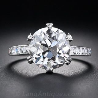 Tiffany & Co. 3.88 Carat  Antique Diamond Ring
