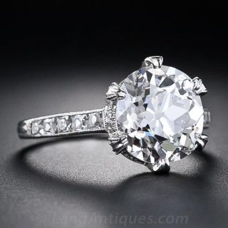 Tiffany & Co. 3.88 Carat  Antique Diamond Ring