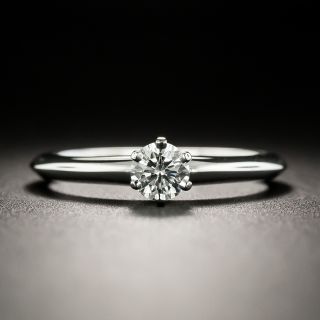 Tiffany & Co. .30 Carat Diamond Solitaire Ring  - F VS1 - 2