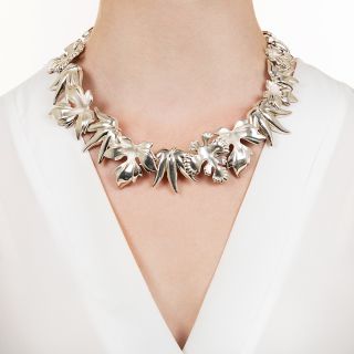 Tiffany & Co. Angela Cummings Sterling Silver Leaf Necklace