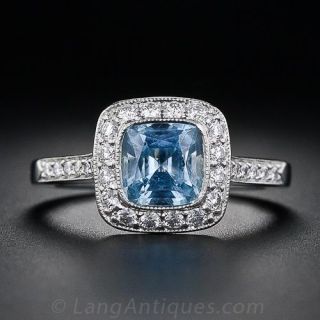 Tiffany & Co. Aquamarine and Diamond Ring