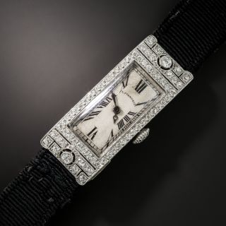Tiffany & Co. Art Deco Diamond and Platinum Watch - 2