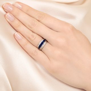 Tiffany & Co. Art Deco Sapphire and Diamond Band