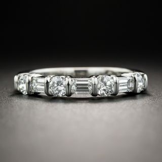 Tiffany & Co. Baguette and Round Diamond Platinum Wedding Band