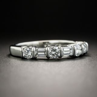 Tiffany & Co. Baguette and Round Diamond Platinum Wedding Band