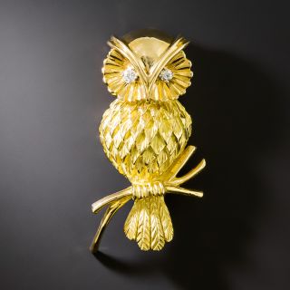 Tiffany & Co. Diamond-Eyed Owl Brooch  - 2