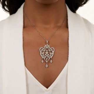 Tiffany & Co. Diamond Lavalier Pendant/Brooch, c. 1915