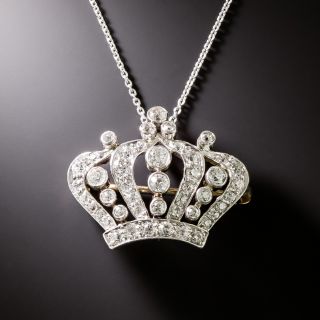 Tiffany & Co. Edwardian Diamond Crown Pendant/Brooch - 4