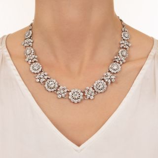 Tiffany & Co. Edwardian Diamond Flower Necklace