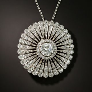 Tiffany & Co Edwardian Diamond Platinum Brooch/Pendant - 2