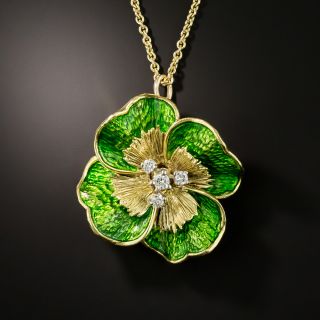 Tiffany & Co. Enamel and Diamond Pendant/Brooch - 2