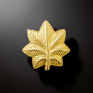 Tiffany & Co. Gold WW1 Oak Leaf Pin  - 5