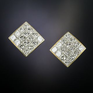 Tiffany & Co Invisible Set Diamond Earclips