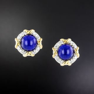 Tiffany & Co. Lapis and Diamond Earrings, Circa 1985 - 2