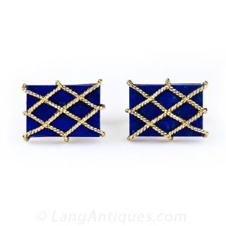 Tiffany & Co. Lapis Cufflinks