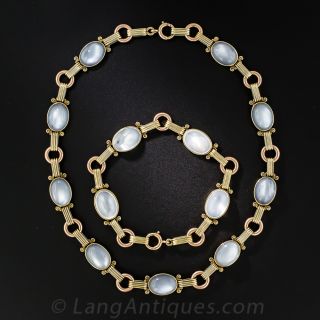 Tiffany & Co. Moonstone Necklace and Bracelet