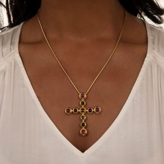 Tiffany. & Co Paloma Picasso Multi-Gem Cross Pendant