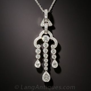 Tiffany & Co. Platinum and Diamond Lavaliere 