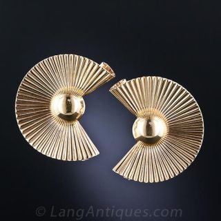 Tiffany & Co. Retro Fan Earrings