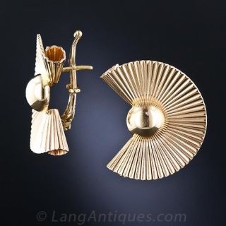 Tiffany & Co. Retro Fan Earrings