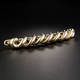 Tiffany & Co. Retro Green and Rose Gold Hair Barrette