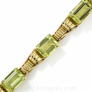 Tiffany & Co. Retro Green Beryl Bracelet