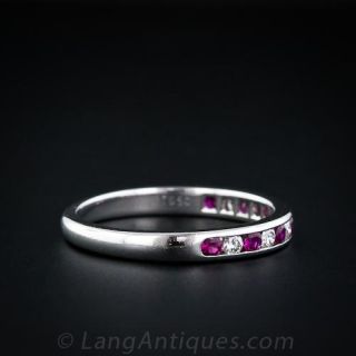 Tiffany & Co. Ruby and Diamond Wedding Band