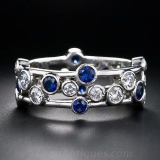 Tiffany & Co. Sapphire and Diamond Bubbles Band