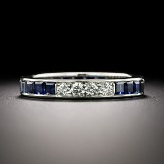 Tiffany & Co. Sapphire and Diamond Eternity Band, Size 5 1/4 - 2
