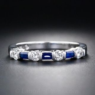 Tiffany & Co. Sapphire And Diamond Wedding Band
